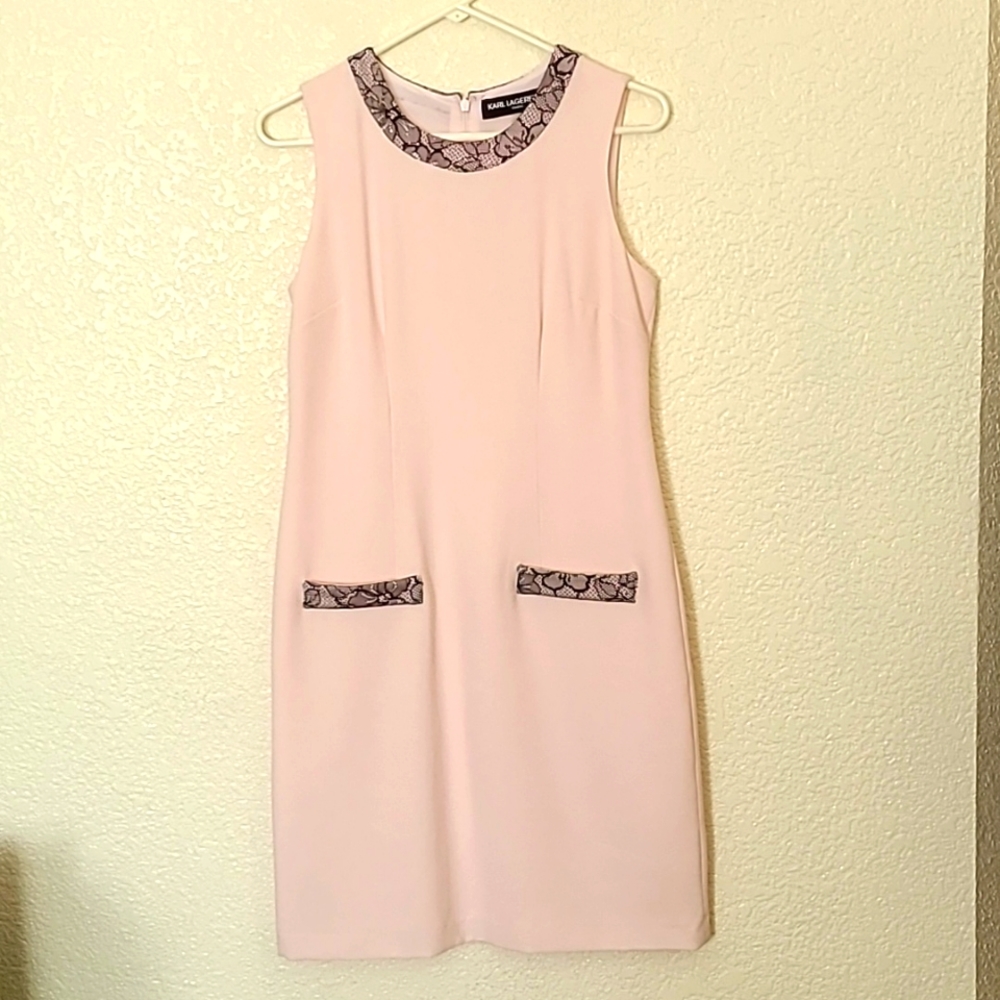 Karl Lagerfeld Paris pastel pink dress, size 6